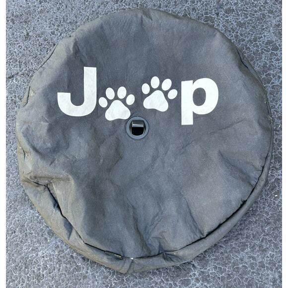 Boomerang Jeep Wrangler JL 32" Spare Tire Soft Cover Jeep Dog Paw Prints Logo - Picture 1 of 9